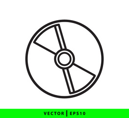 Naklejka premium Compact disc icon vector logo design template