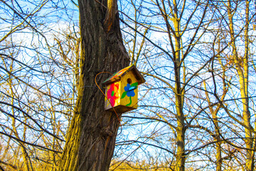 bird house, nesting box on the tree