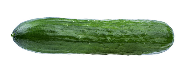 Fresh cucumber isolated on white background with clipping path