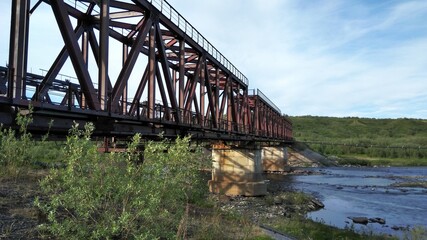 railway bridge Russia time of year summer