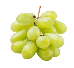 Fresh grapes isolated on white background with clipping pass