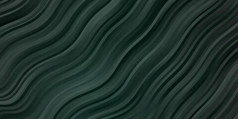 Dark Green vector pattern with wry lines. Colorful illustration in abstract style with bent lines. Pattern for commercials, ads.