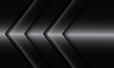 Abstract silver twin arrow direction with blank space design modern luxury futuristic background vector illustration.