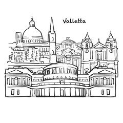Famous buildings of Valletta