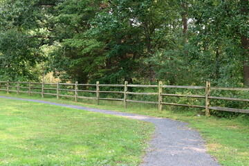 The fence in the park.