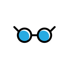 Glasses flat icon. Design template vector