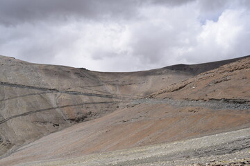 road in the mountains Leh Ladakh tanglang la