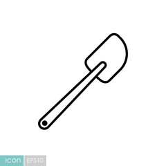 Silicone kitchen spatula vector icon