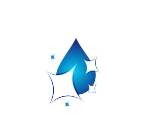 Fototapeta premium Water cleaner logo design template