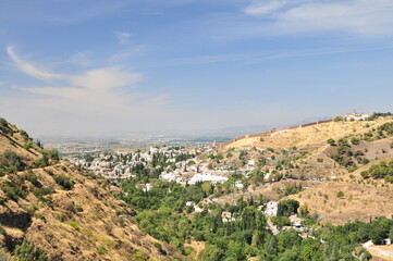 Obraz premium Zirid (11th century), amazigh-arabic city walls of Granada, Albaicin, Andalusia, Sacromonte