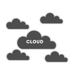 Vector illustration of clouds collection