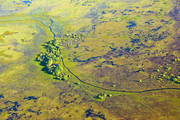 Vista aérea do Pantanal no período  cheia região de Barão de Melgaço.