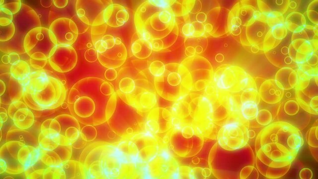 Golden Bubbles Circles Abstract Background Loop 2