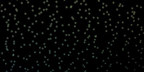Dark Blue, Green vector layout with bright stars. Blur decorative design in simple style with stars. Pattern for wrapping gifts.