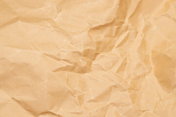 Crumpled paper texture. Macro shot. Selective focus.