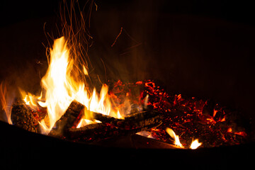 Fototapeta premium Fire at night