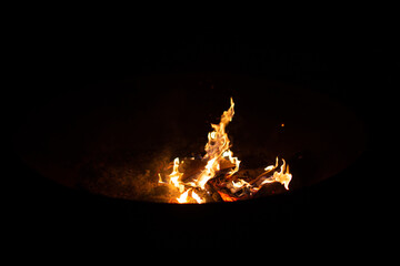 Fire at night