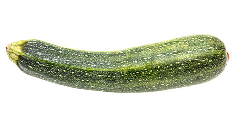 Ripe zucchini isolated on a white background.