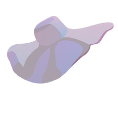 Beach accessories. hat clip art isolated on white background,hat cartoon for infographics, illustration cartoon hat simple flat, cute hat for kindergarten child learning