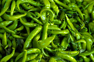 The background of fresh green pepper