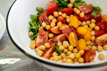 vegetable salad jdeyk in a bowl