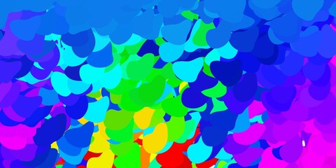 Dark multicolor vector texture with memphis shapes.