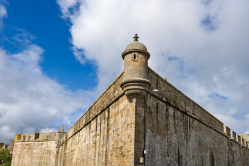 ramparts and turret in Saint Malo, Brittany, France © hectorchristiaen