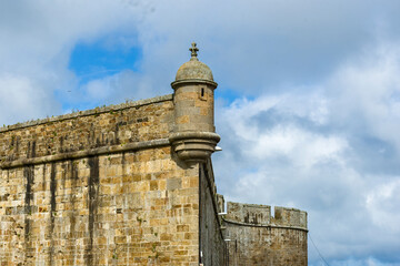 ramparts and turret in Saint Malo, Brittany, France