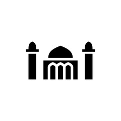 mosque glyph icon. ramadan kareem