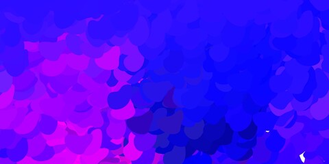 Dark pink, blue vector texture with memphis shapes.