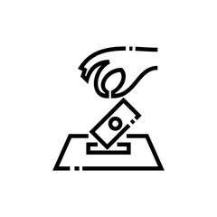 Ramadan sadaqah icon outline. Ramadan kareem