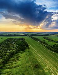 Rural summer sunset