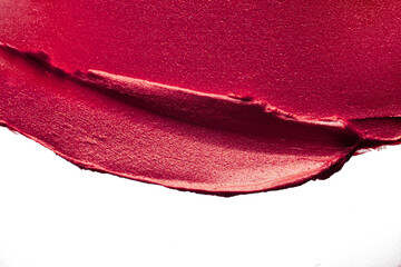 Lipstick swatch isolated on white background