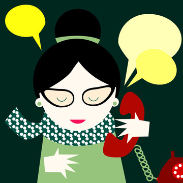 Close-up of a woman talking on the telephone