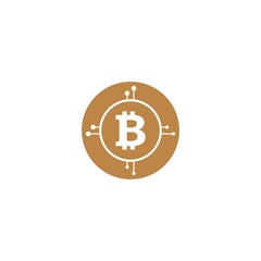 Letter B Crypto coin icon design concept