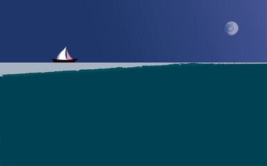 Sailboat in the sea