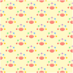 colorful beautiful flower pattern