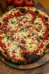 Traditional napoletana pizza Margarita or Margherita