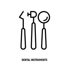 Dental equipment thin line icon. Dentistry, stomatology. Vector illustration.