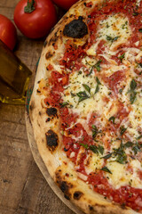 Traditional napoletana pizza Margarita or Margherita