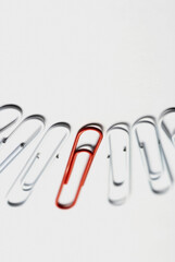 Close-up of paper clips
