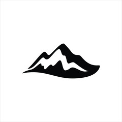 Fototapeta na wymiar Mountain logo vector. Mountain icon isolated on white background. Mountain icon image. Mountain simple sign. Hill logo. 