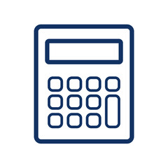 Calculator icon on white background, vector illustration