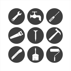 set of construction icons. Vector illustration. EPS10