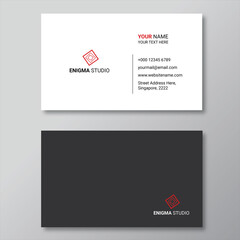 Simple minimalist business card design template	