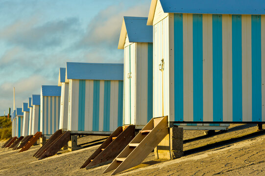 Beach huts, Hardelot- Plage, Pas-de-Calais, France