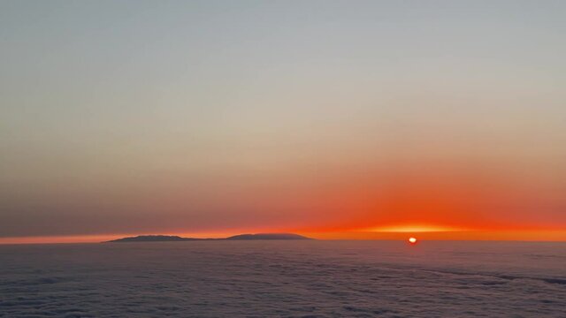 sea of clouds in teide national park mirador de chipeque