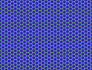 Seamless vector pattern of blue honeycomb mosaic. Blue hexagon tiles background. Print for wrapping, backgrounds, fabric, packaging, scrapbooking.