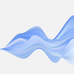 Abstract vector background, transparent waved lines for brochure, flyer design. Blue smoke wave.