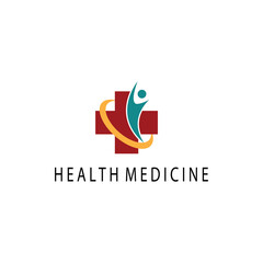 Fototapeta na wymiar Creative hospital health company logo color illustration design template vector